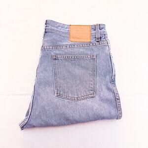 B Sides Light Wash Denim Jeans Straight Leg Raw Hem Zip Fly Size 30